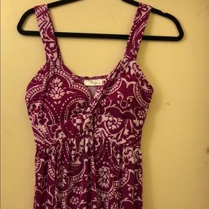 Hot pink and white maxi dress